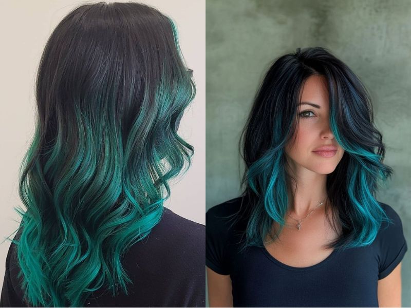 Teal and black fusion