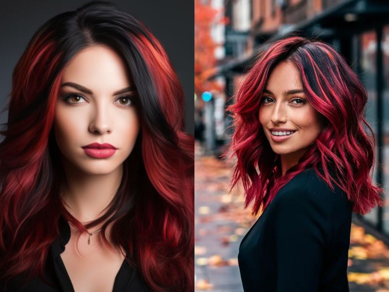 Red ombre hair color ideas for dynamic transitions