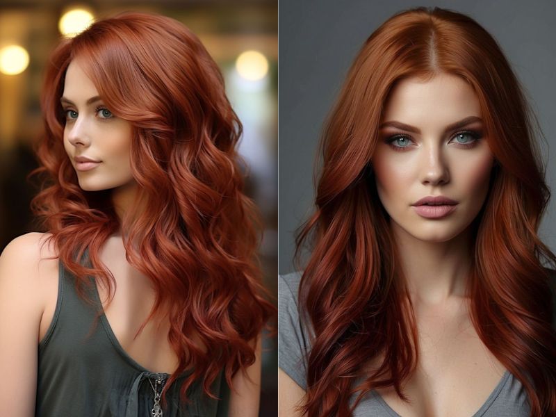 Ginger tones offer the perfect balance among red hair color ideas