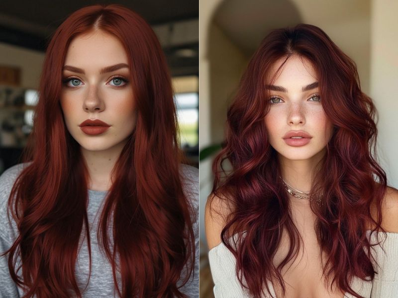 Blend red and brown tones is one of the red hair color ideas