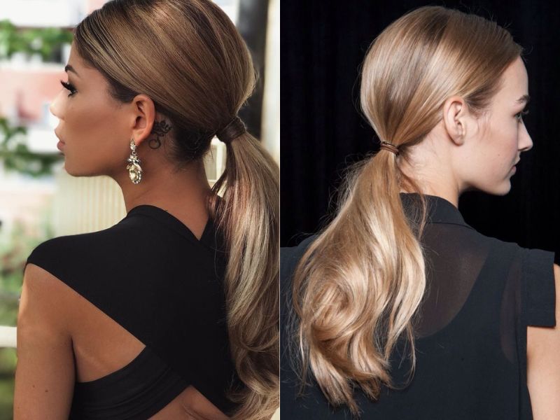 A low ponytail is one of the most common types of ponytail