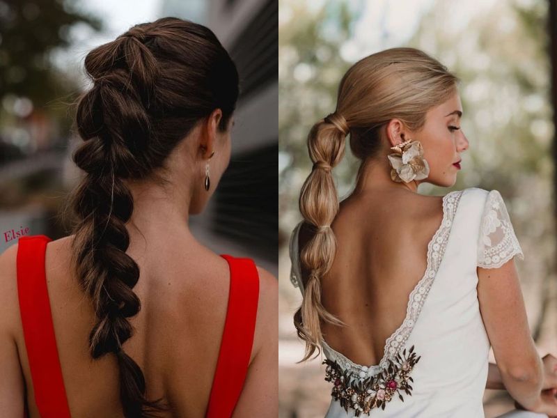 Bubble ponytail is the best choice of types of ponytail