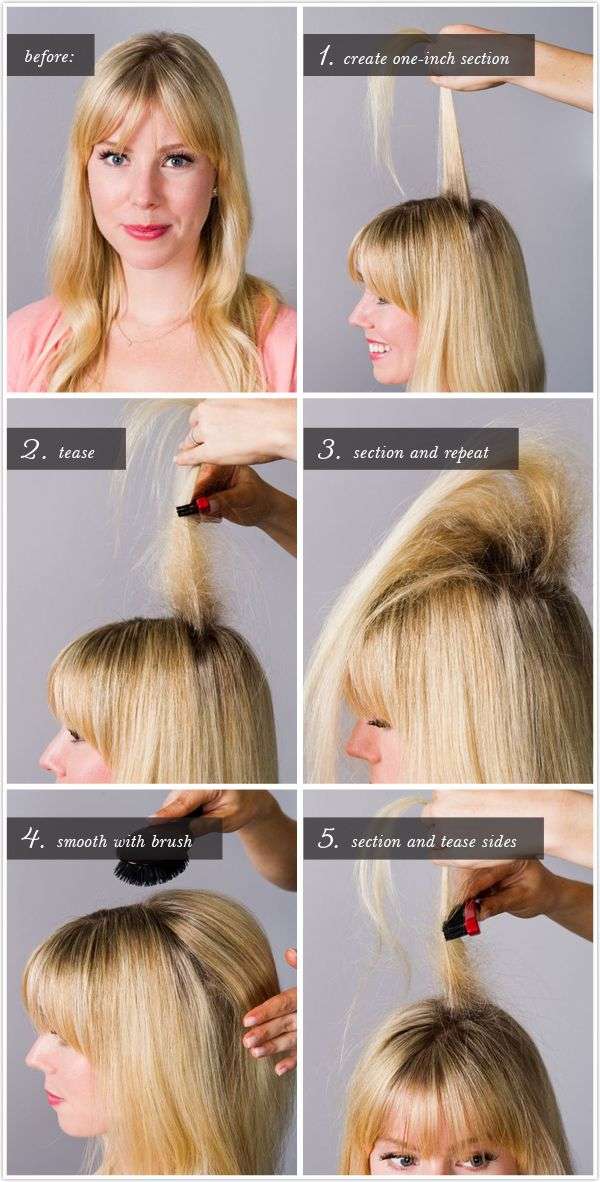 How to make a wig fluffy with backcombing 