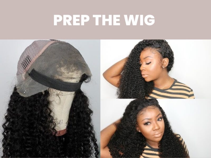 how to put on a glueless lace front wig: Prep the Wig