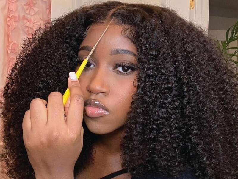 Step 6 on how to put on a glueless lace front wig