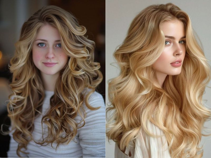 Bouncy curls hairstyle