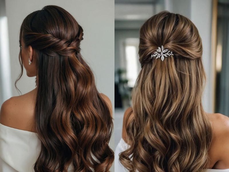 Half-Up, Half-Down hairstyle