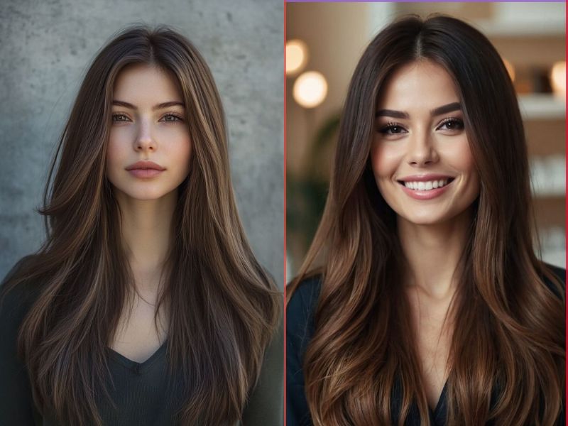 One of the best easy graduation hairstyles: Straight and sleek