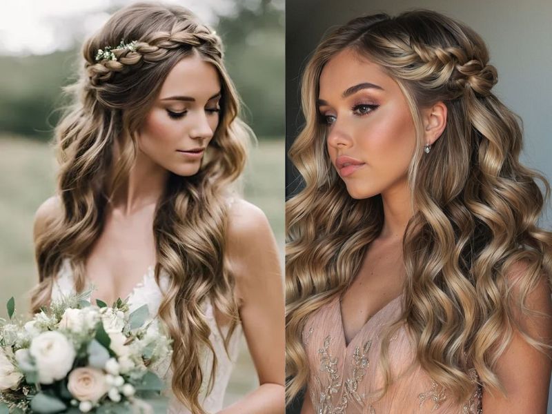 Crown braid is perfect for graduates seeking a whimsical look