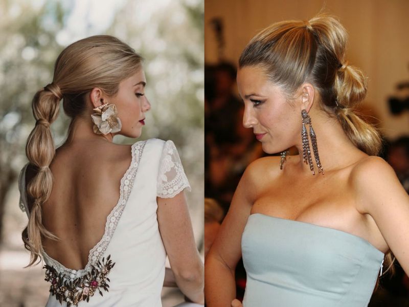 Bubble ponytail is one of easy graduation hairstyles