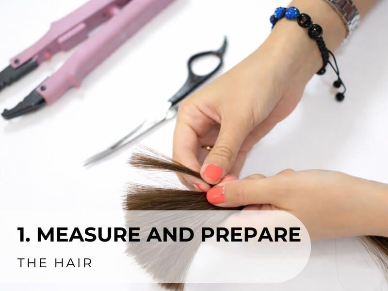 How to Make I Tip Hair Extensions 23 12 2025 4 - Luxshine Hair Sectioning the hair into individual strands, each strand is usually between 0.5-1 gram