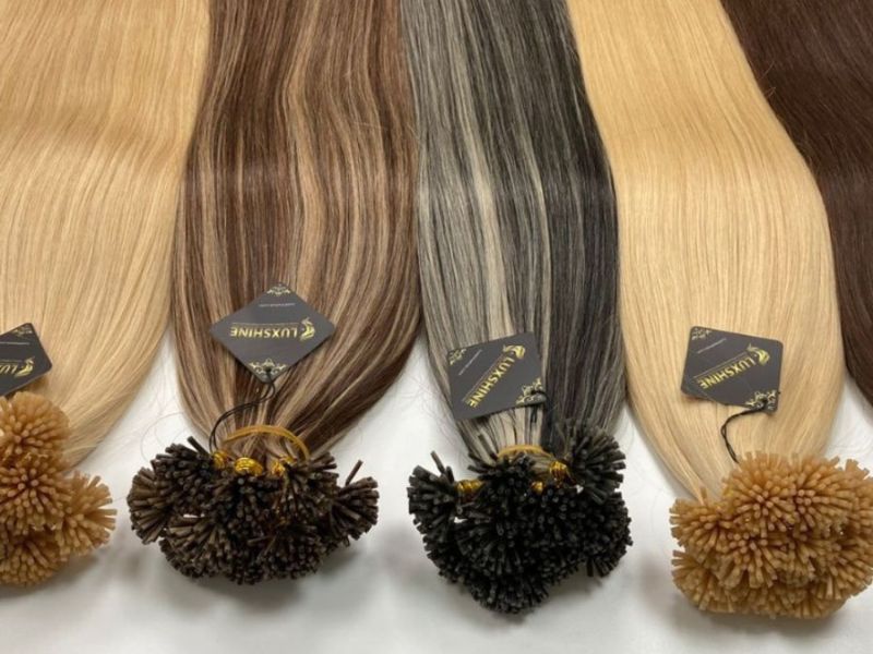 Keratin fusion extensions help increase the length, volume, and color of hair.