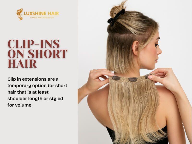 Clip in hair extensions for short hair