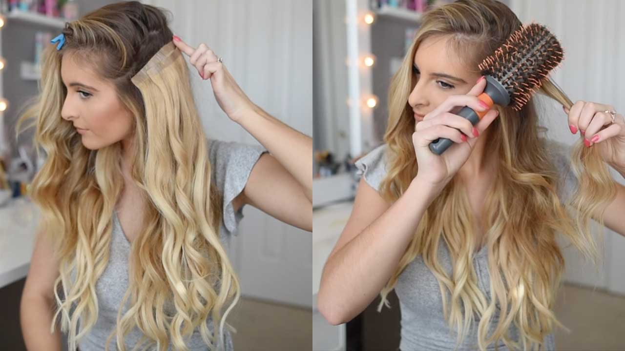 How do you hide extensions in very short hair?