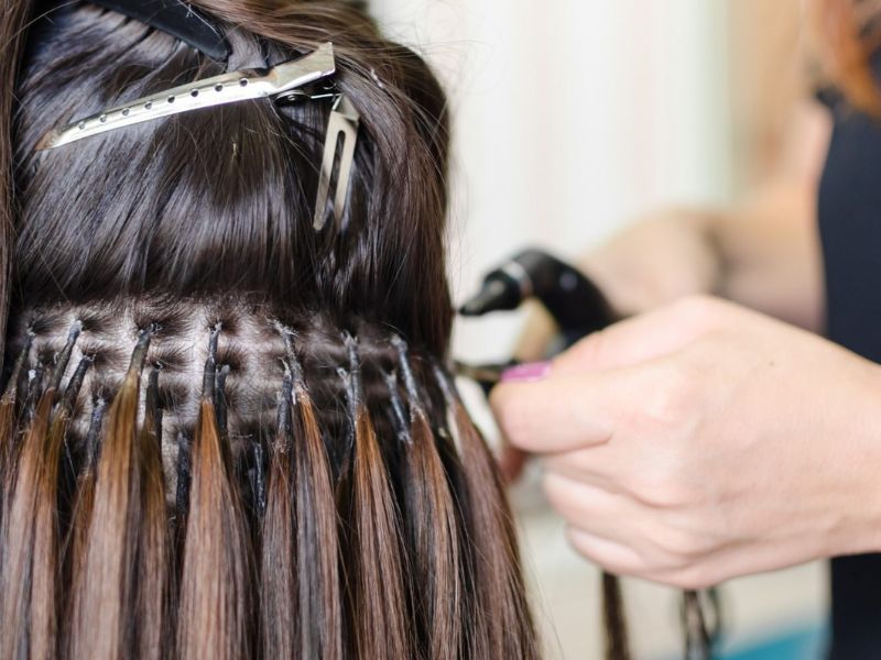 Fusion extensions can be harmful to fine hair