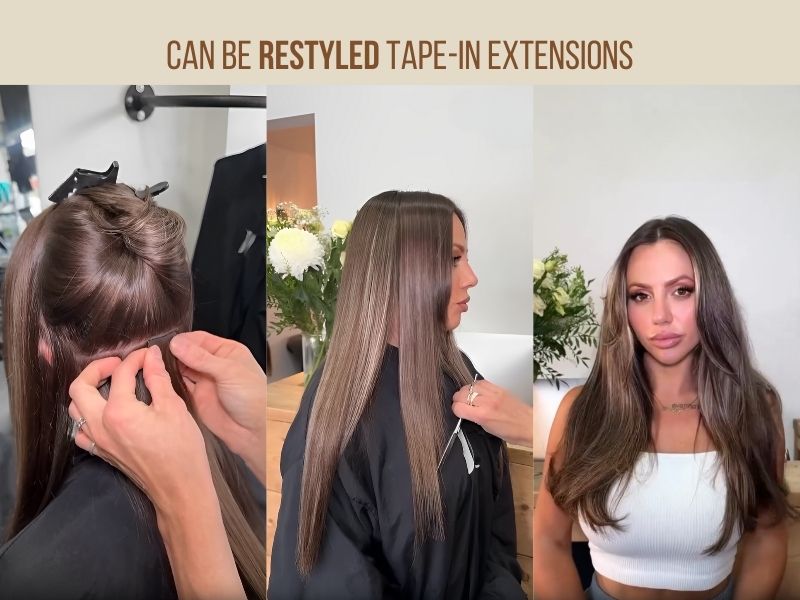 If your extensions are human hair, you can restyle them