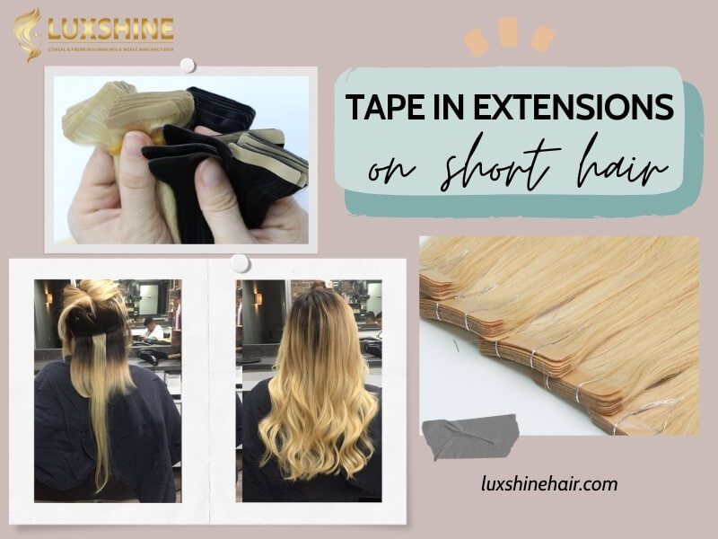 Tape in Extensions on Short Hair