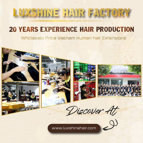 Banner Luxshine Hair Factory 20 Years Experience Hair Production Mobile