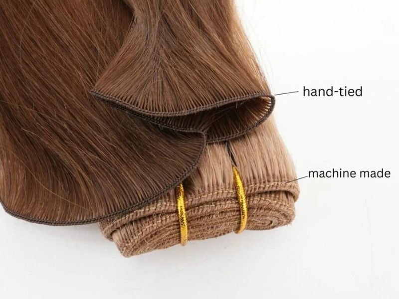 The difference between machine weft hair extensions vs hand tied extensions