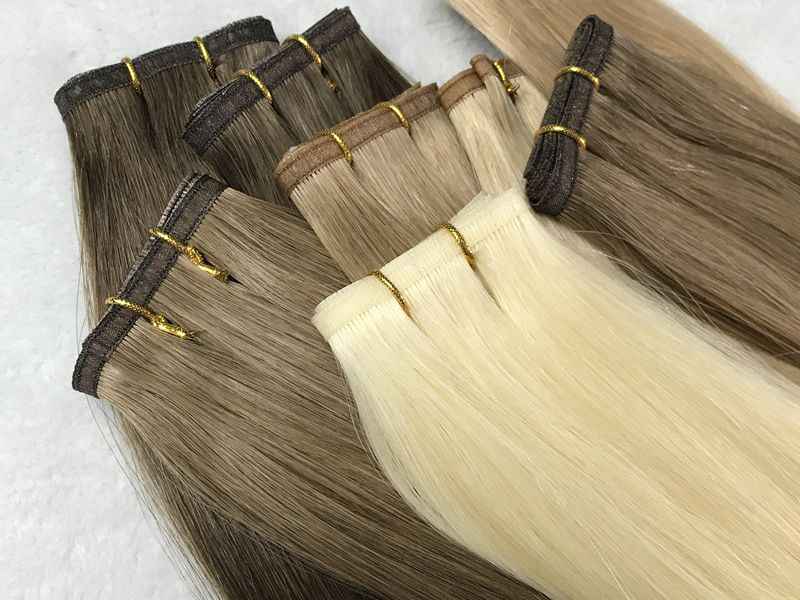 Skin weft extensions is more durable than tape in extensions 