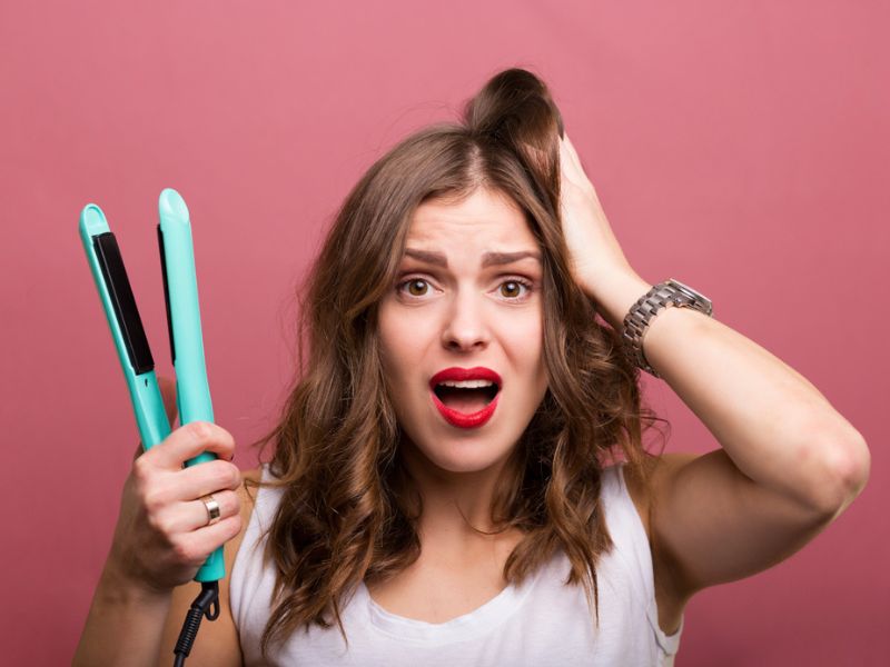 Extensive heat from tools could damage thin strands of hair