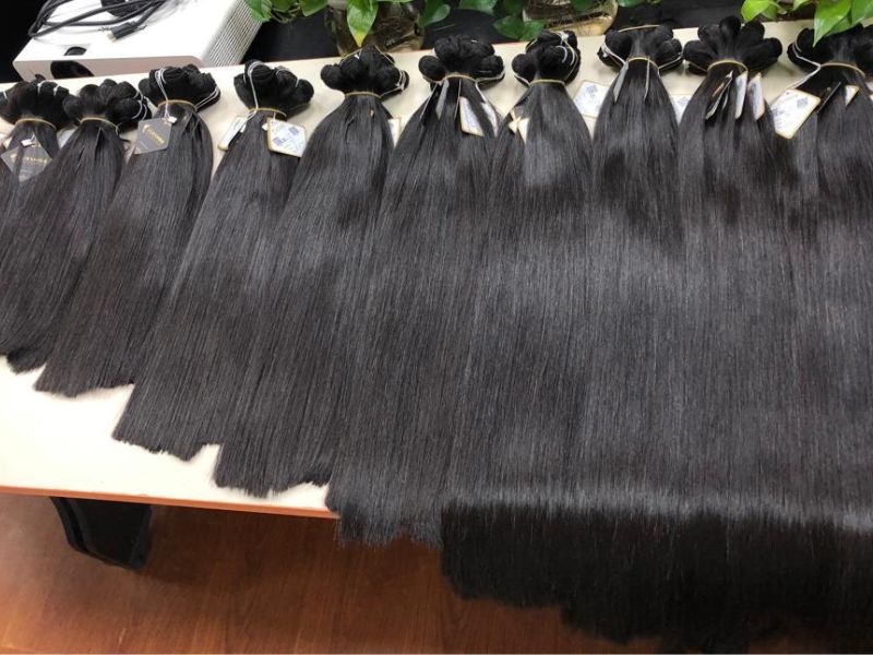 Each length of weft hair is priced differently.