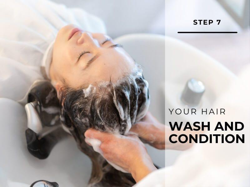 How to Remove Tape In Hair Extensions 18 12 2025 2 - Luxshine Hair Wash your hair with a gentle shampoo