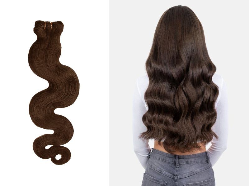 Water Body Wavy Machine Weft Hair Extensions