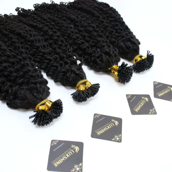 Deep Curly I-Tip Hair Extensions
