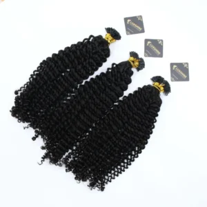 Deep Curly I-Tip Hair Extensions
