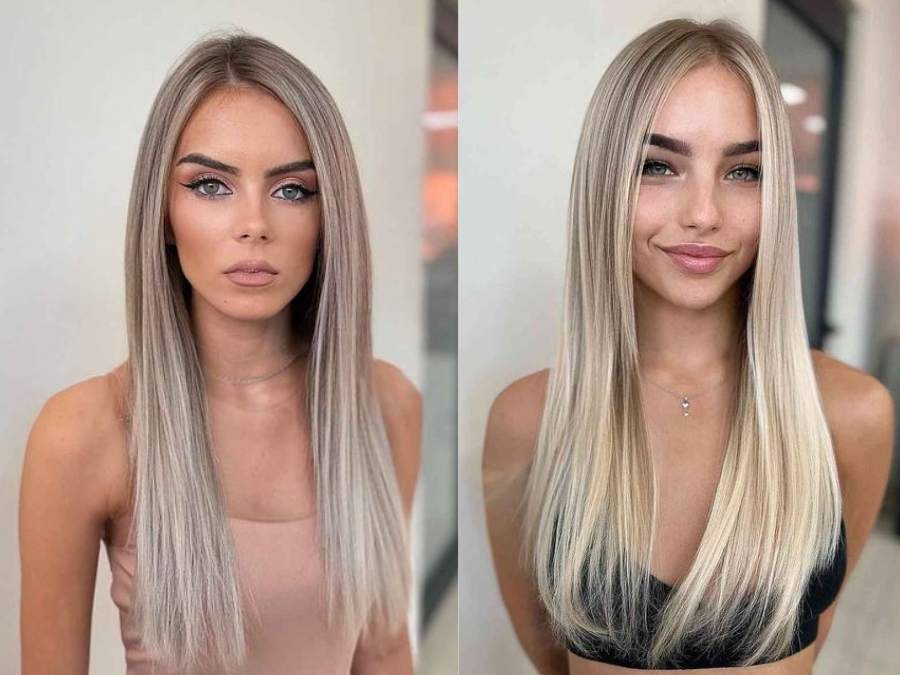 Long straight hair hairstyle