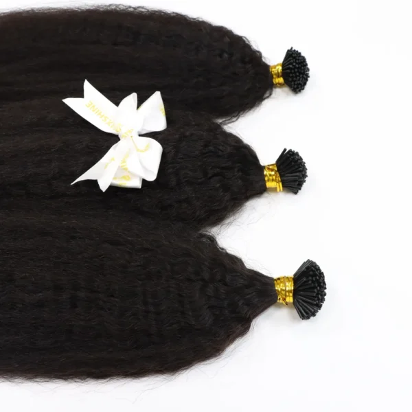 Kinky Straight I-Tip Hair Extensions