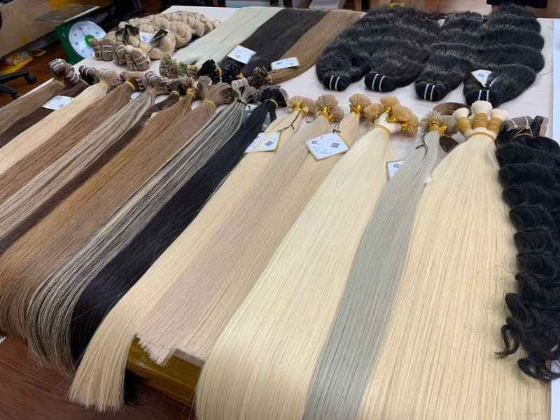 Raw Vietnam Remy hair is packaged into 100-gram bundles