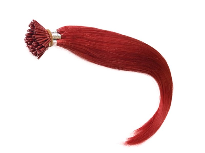 Red I-Tip Hair Extensions