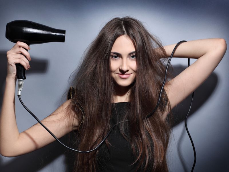 Be care ful when using heat to keratine tip hair extensions 