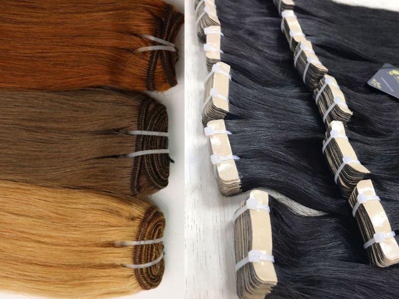 Choosing weft or tape in as an alternative option for keratin