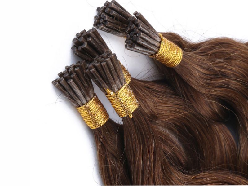 I-tip keratin hair extensions