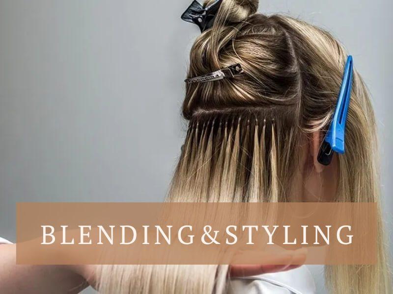 K Tip Extensions On Short Hair 27 01 2026 1 - Luxshine Hair Step 4-5: Blending & styling