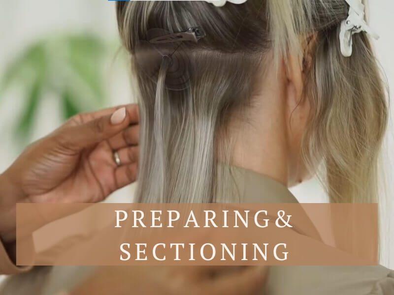 K Tip Extensions On Short Hair 27 01 2026 3 - Luxshine Hair Step 1-2: Preparing & sectioning