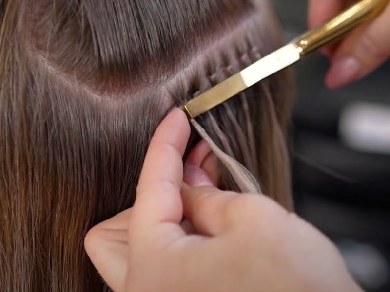 Keratin is known as semi-permanent hair extensions