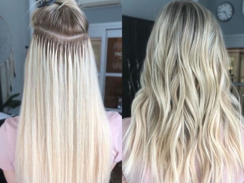 Transformation of i-tip hair extensions