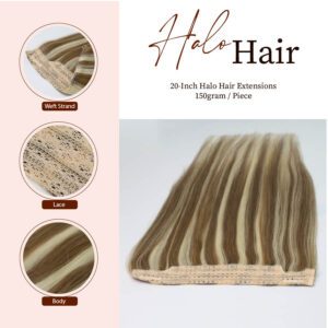 20-Inch Halo Hair Extensions 150gram per Piece