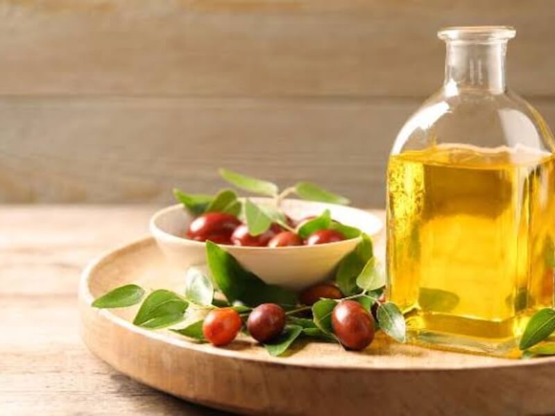 Jojoba oil is light and great for hair extensions