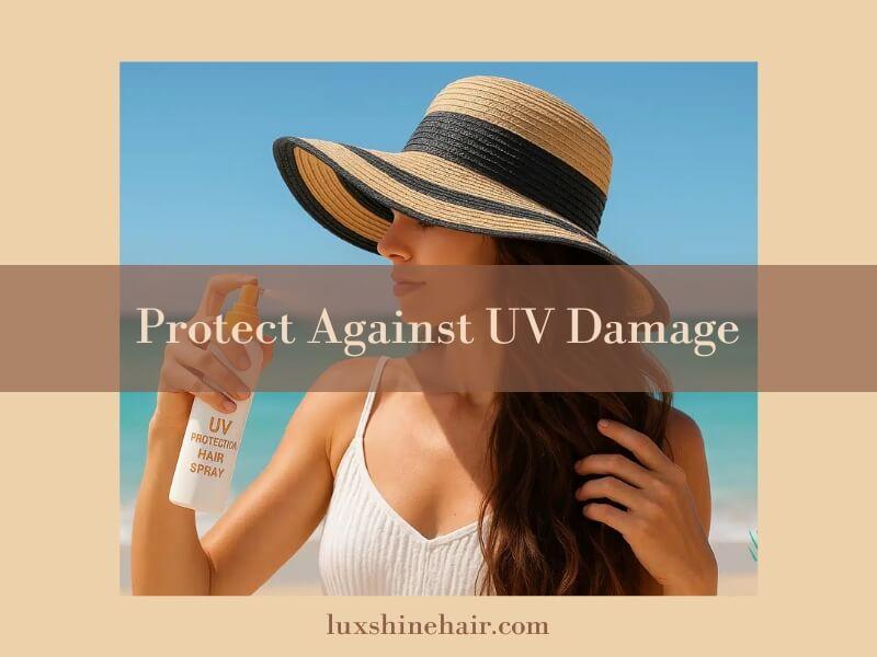 Apply a lightweight  UV-protectant spray before going outdoors