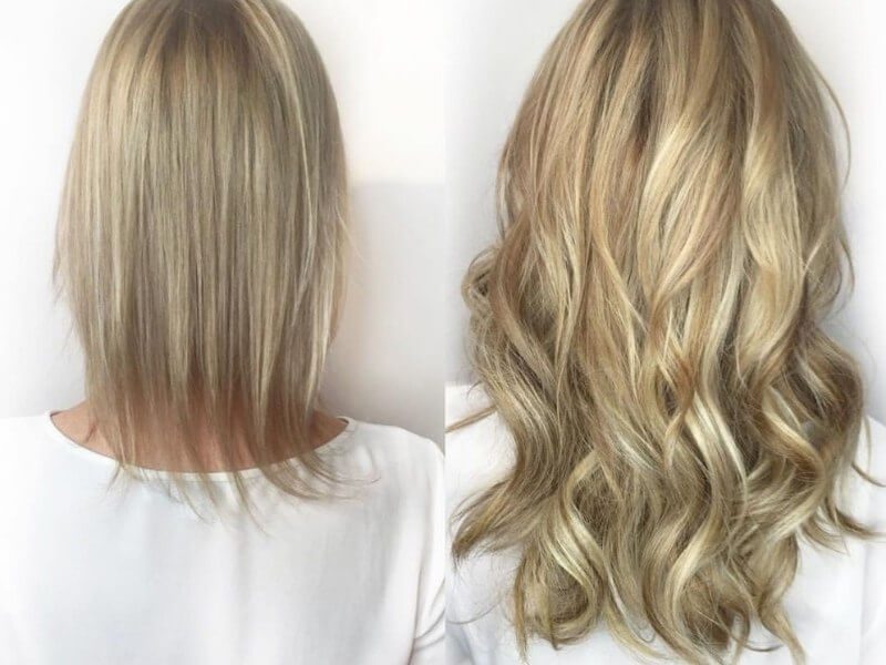 Halo extensions are a perfect choice for thin and short hair 