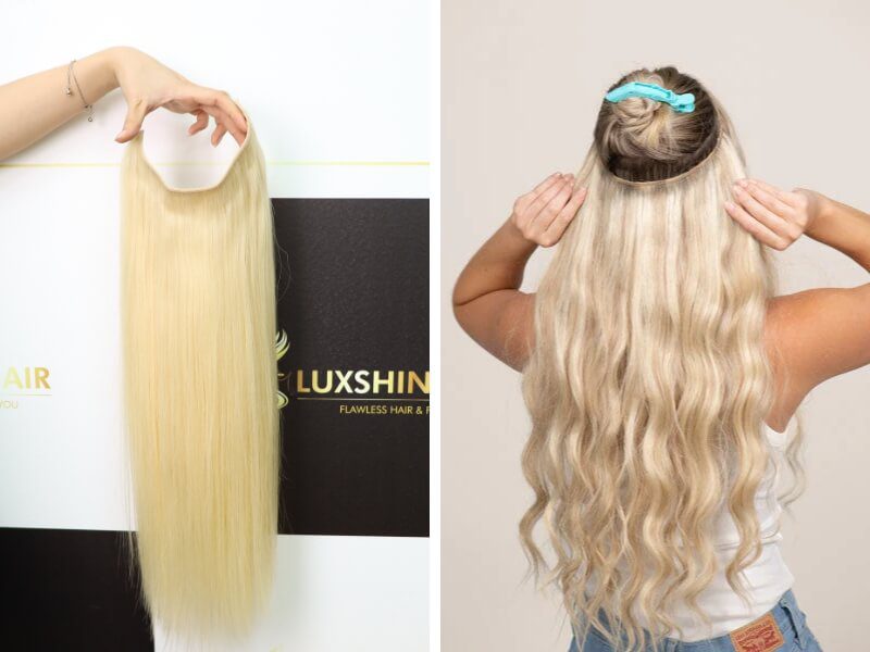 You can wear halo extensions easily by yourself