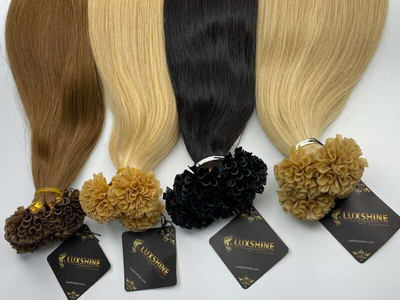 U tips are a type of pre-bonded hair extension