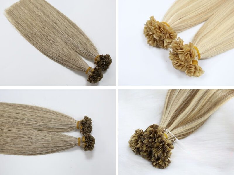 Flat tip hair extensions