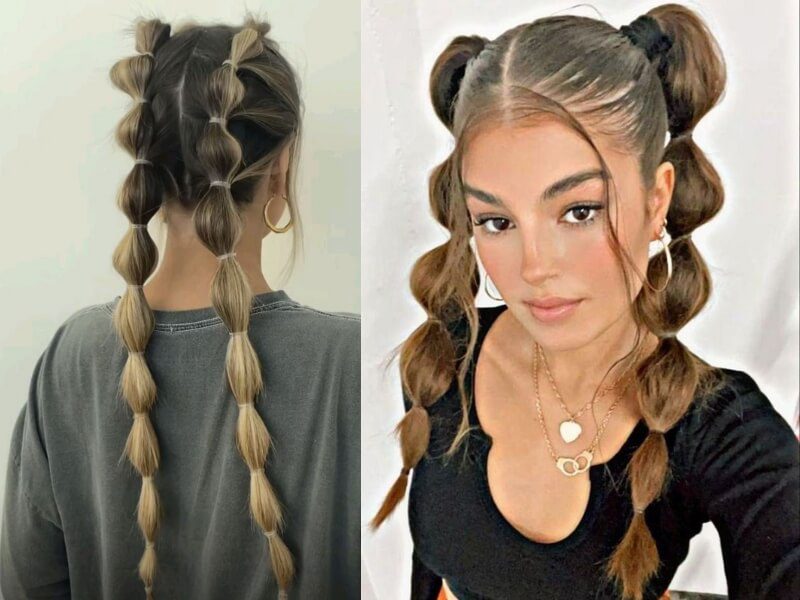 How to Style Hair Extensions 10 06 2025 1 - Luxshine Hair Bubble braids are great for playful or sporty looks