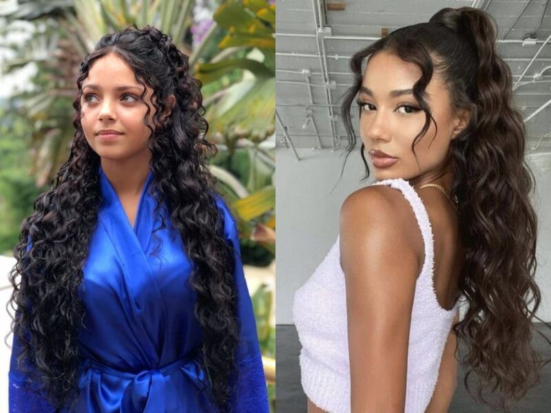 How to Style Hair Extensions 10 06 2025 3 - Luxshine Hair Full of volume and curls with curly ponytail